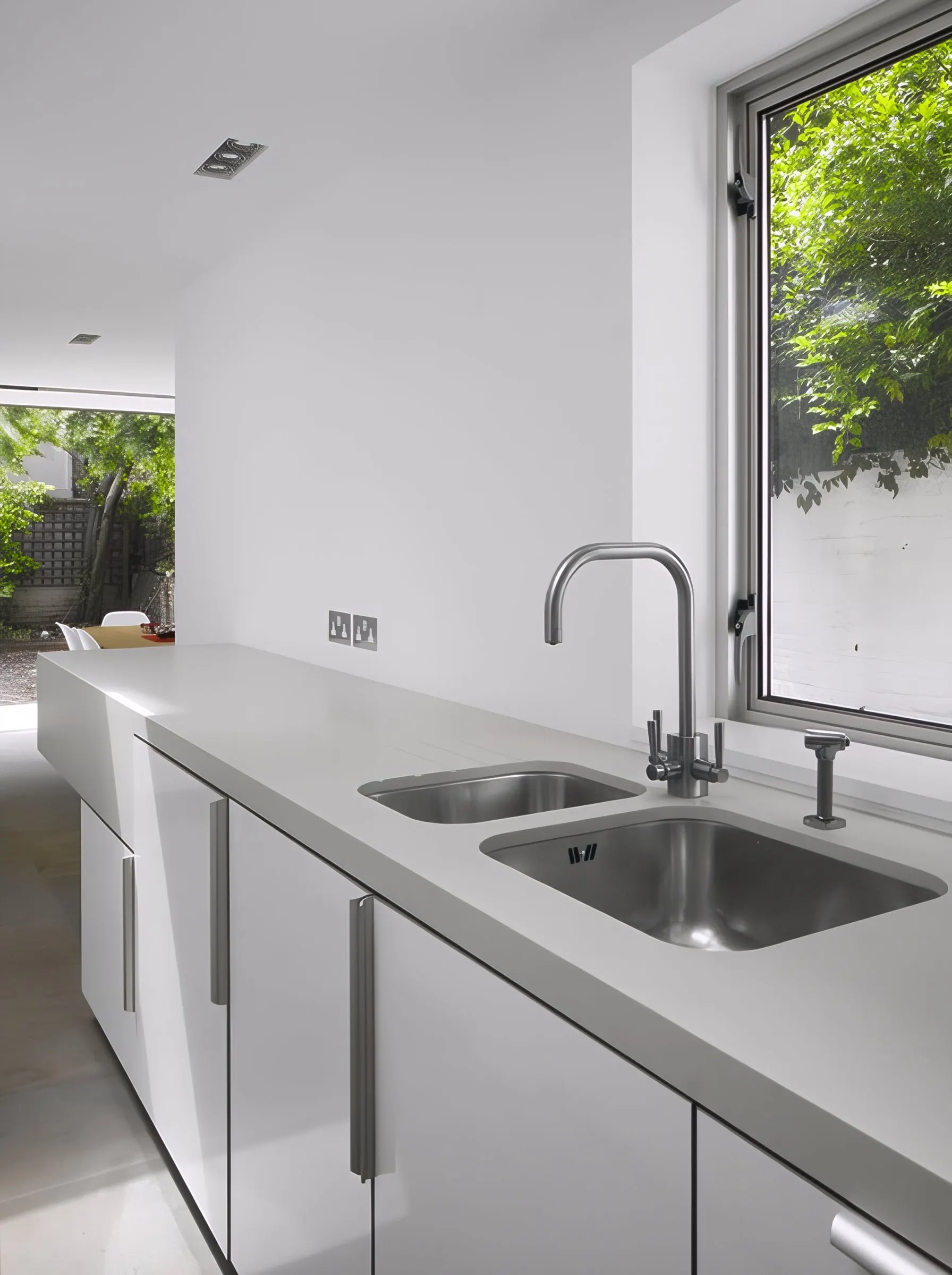 Kitchen worktop and garden window