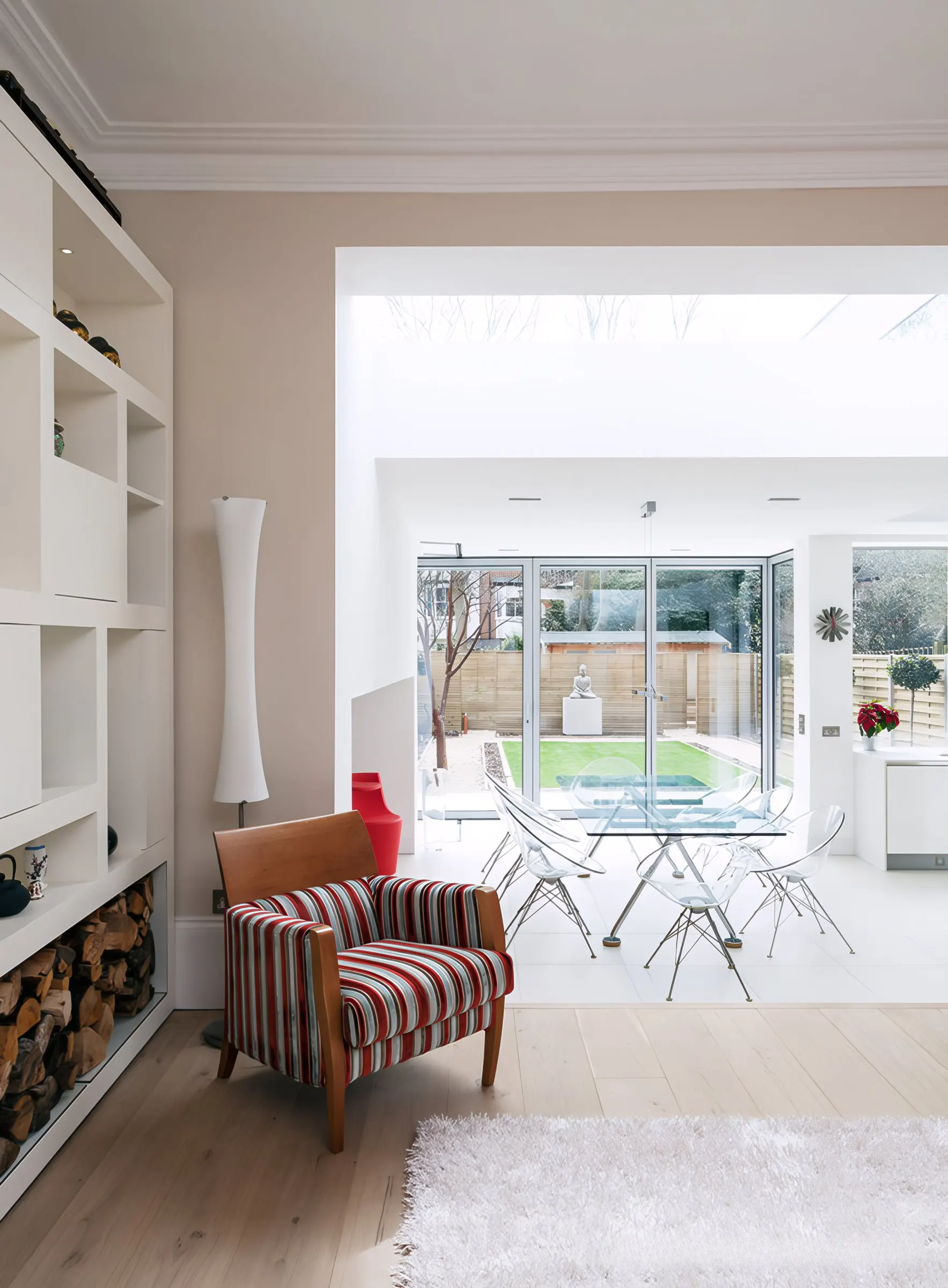 Living room with views through to the extension