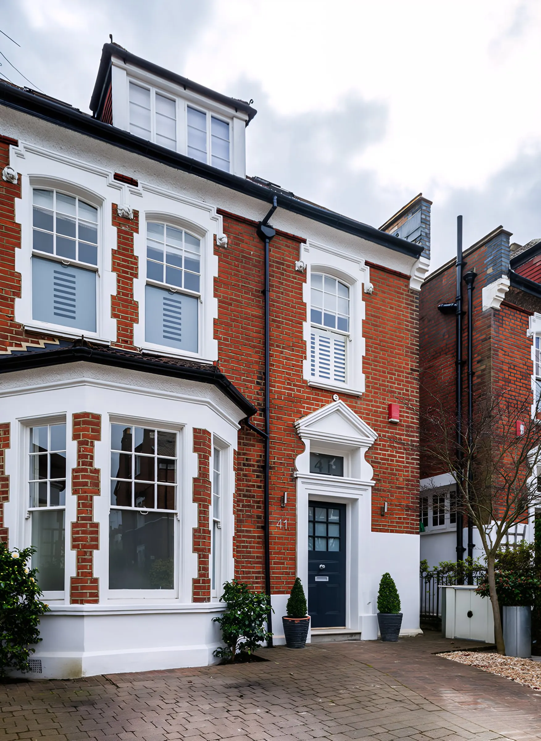 Front of the three-storey house in Crouch End