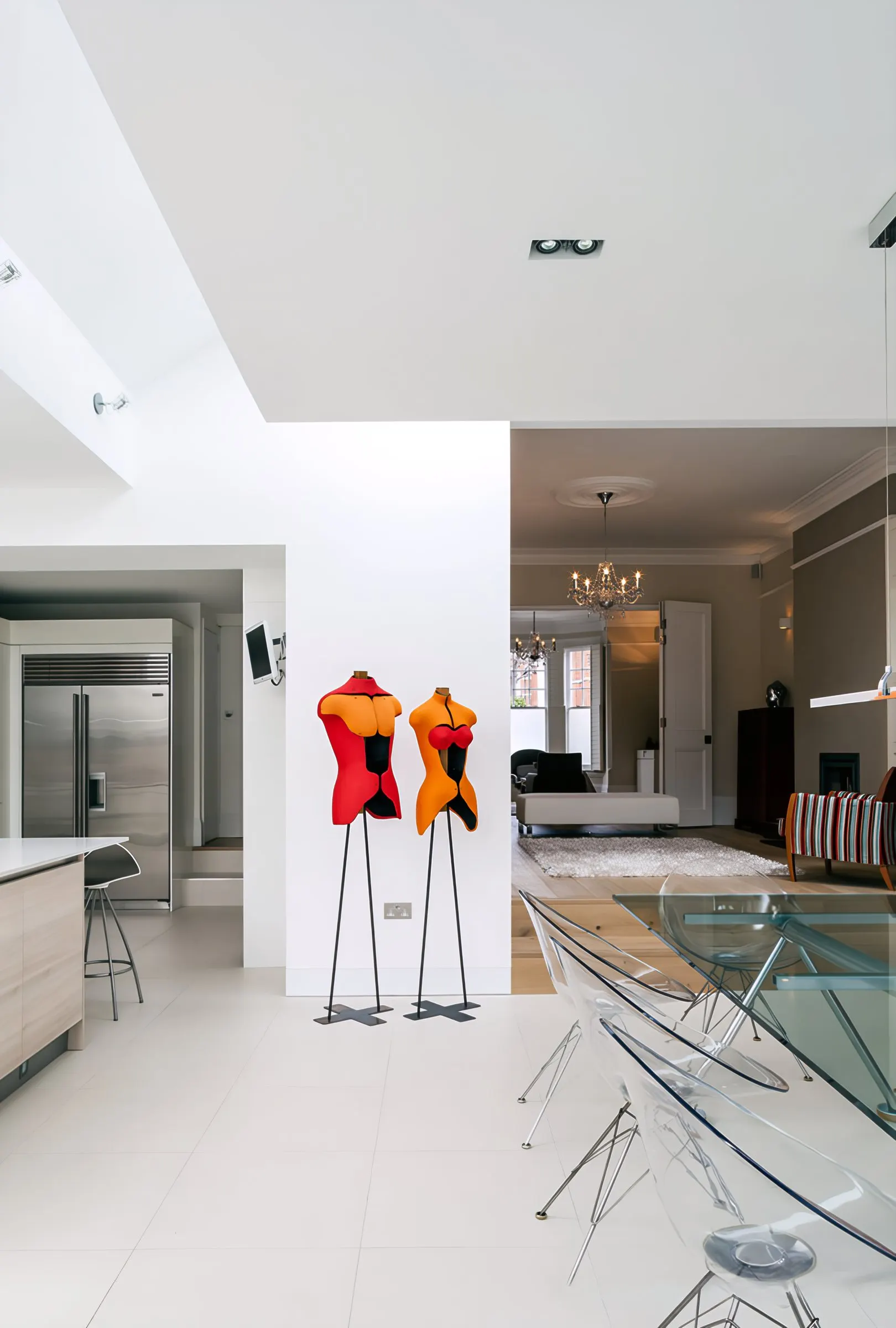 Kitchen with view through to the living spaces