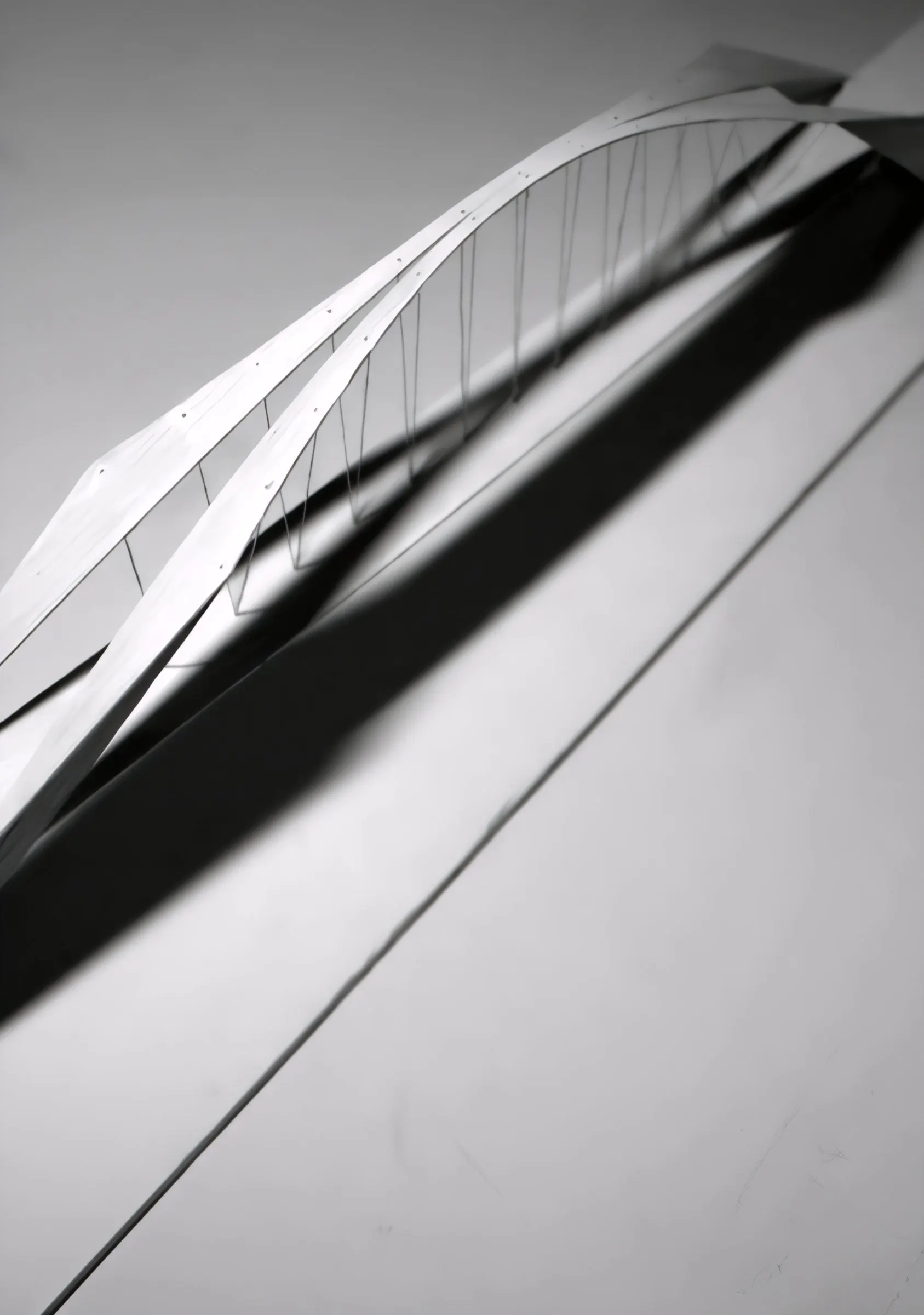 Bridge model showing the arch and deck