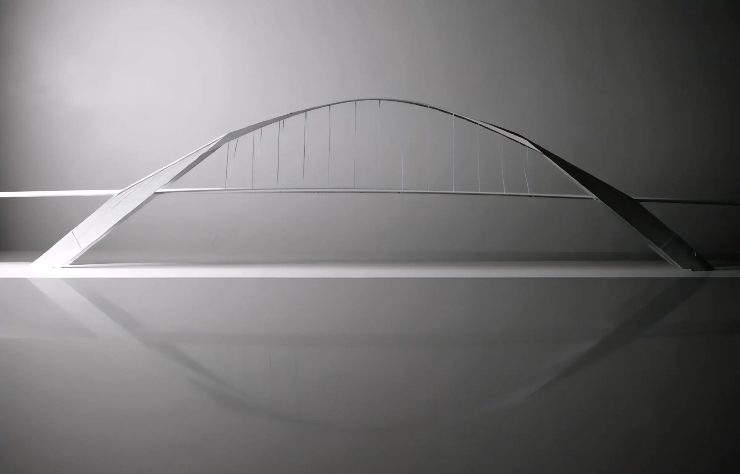 Side elevation of the bridge model