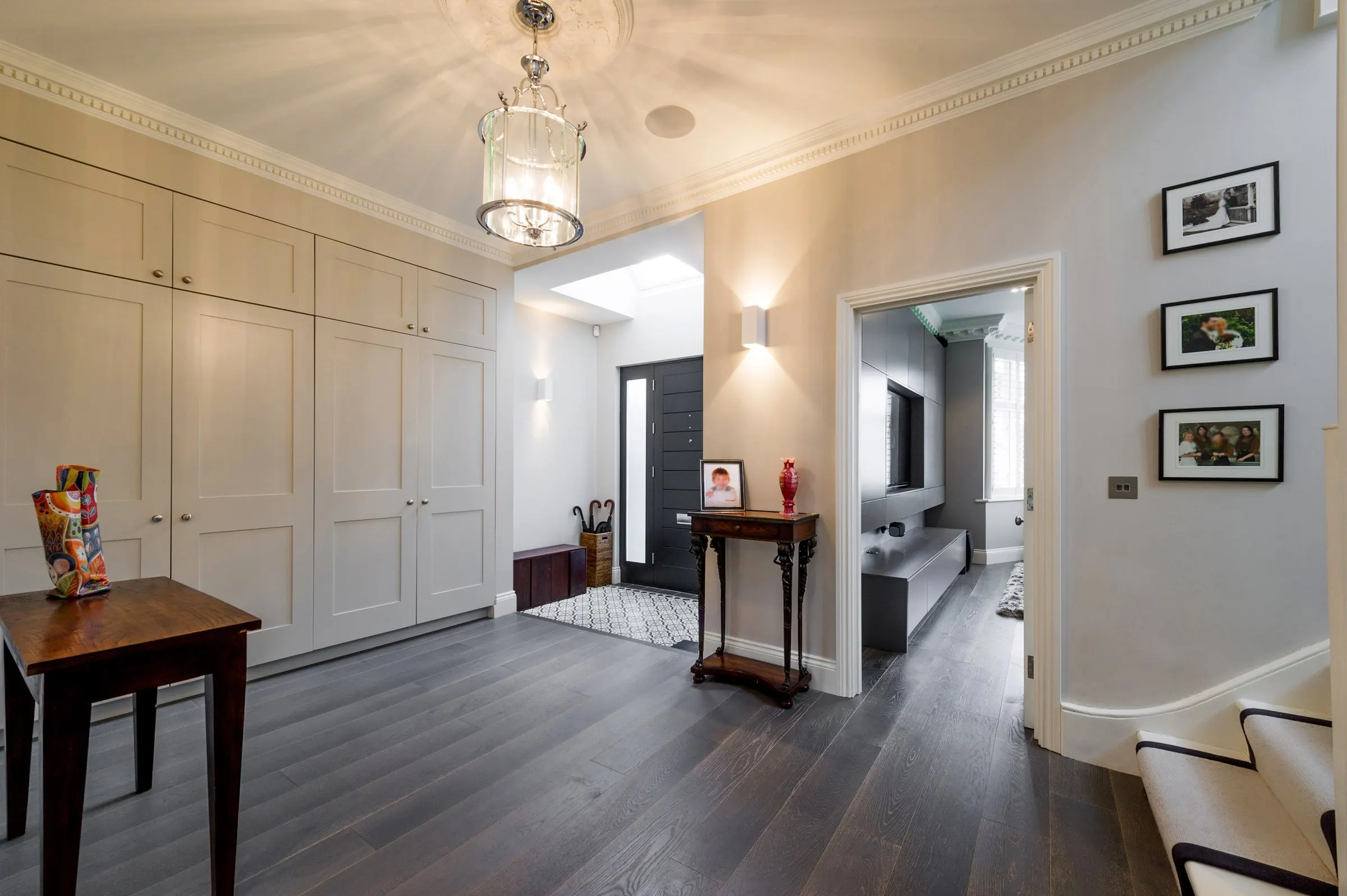 Hallway with built-in storage