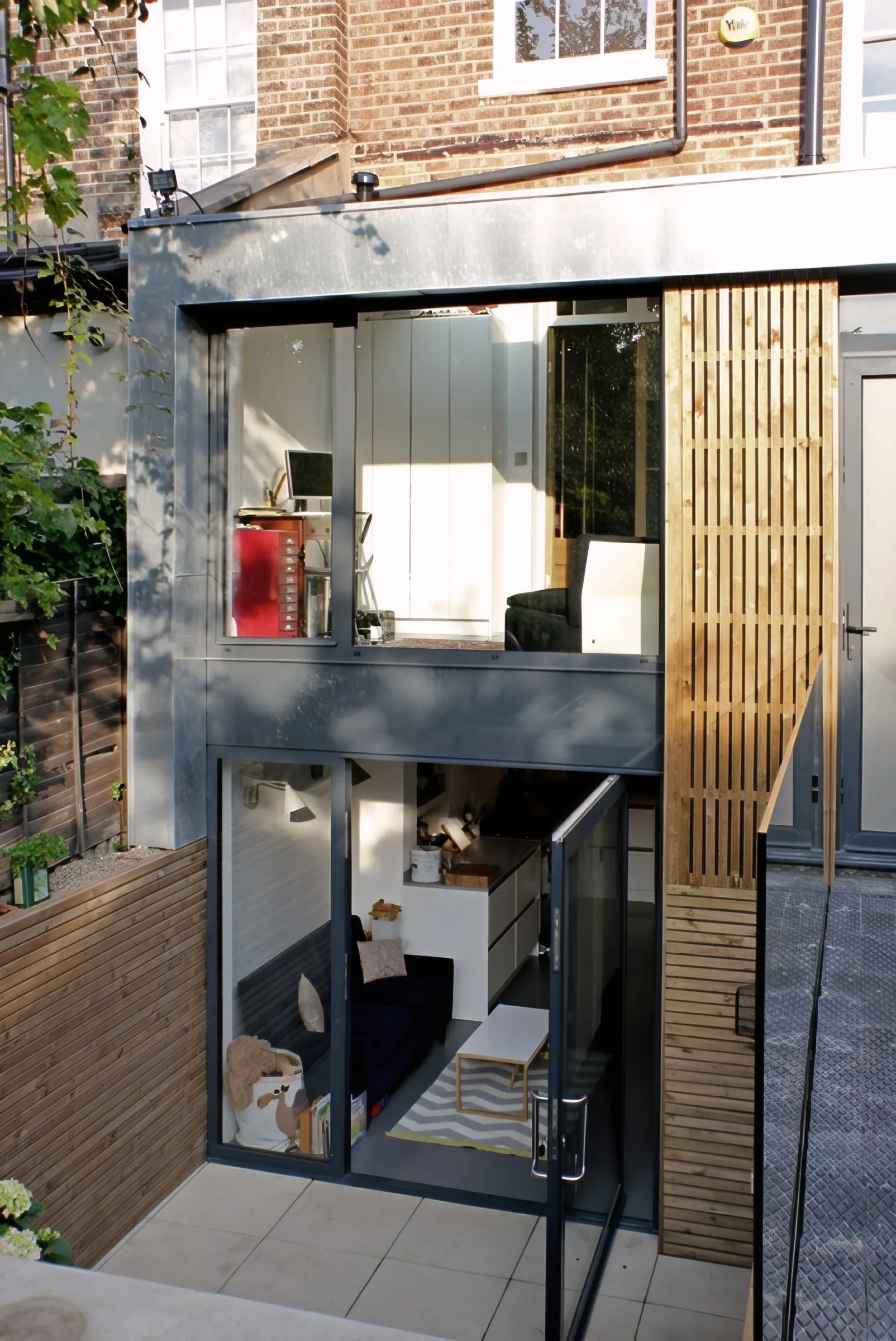 New glazed openings on the rear elevation