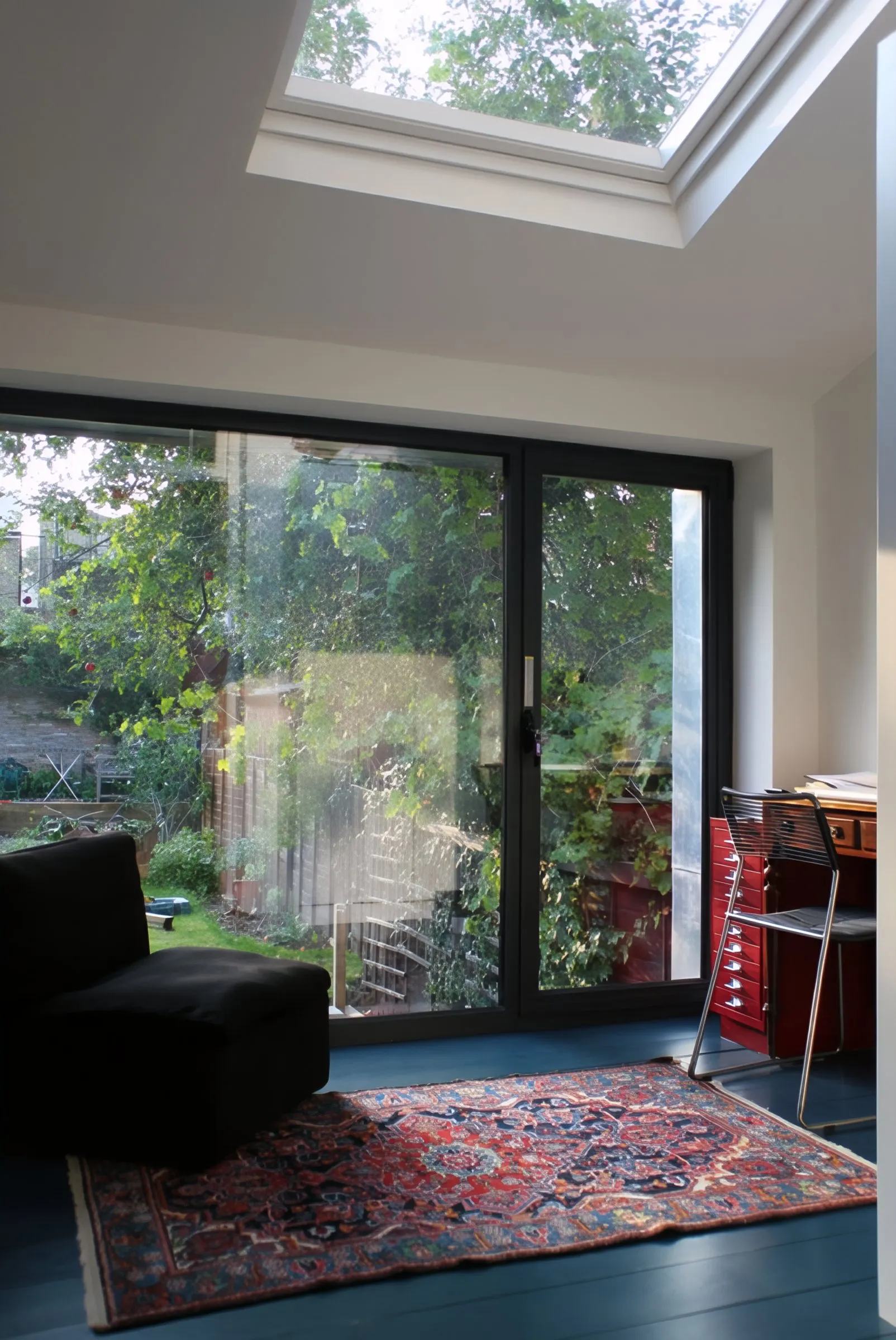 Rooflight and sliding doors to the garden