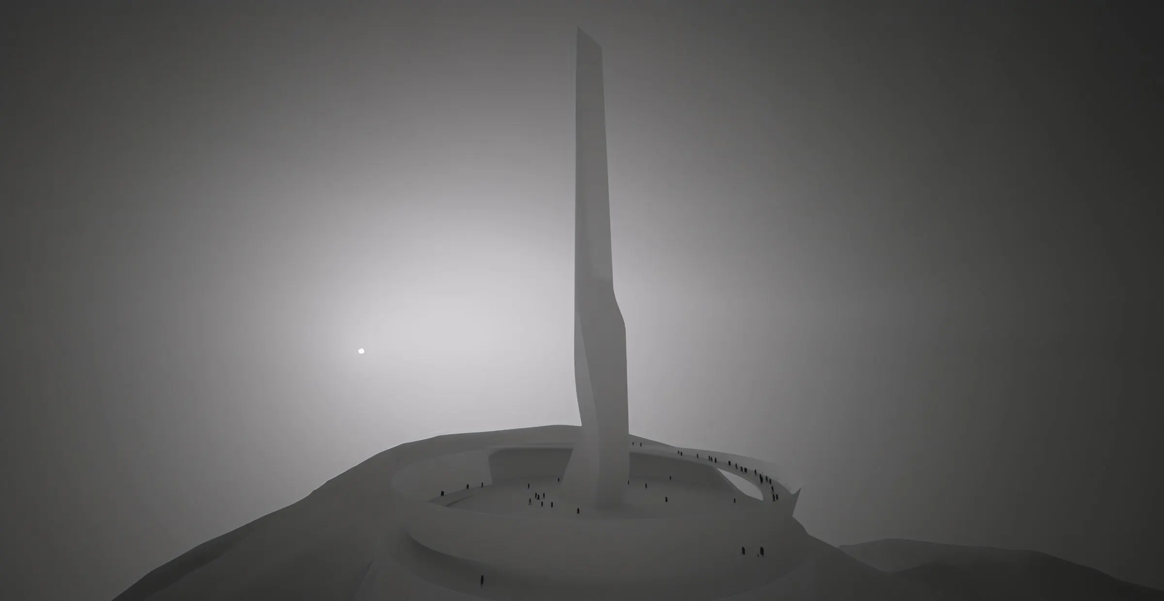 Tower silhouette rising from Cotunduba Island